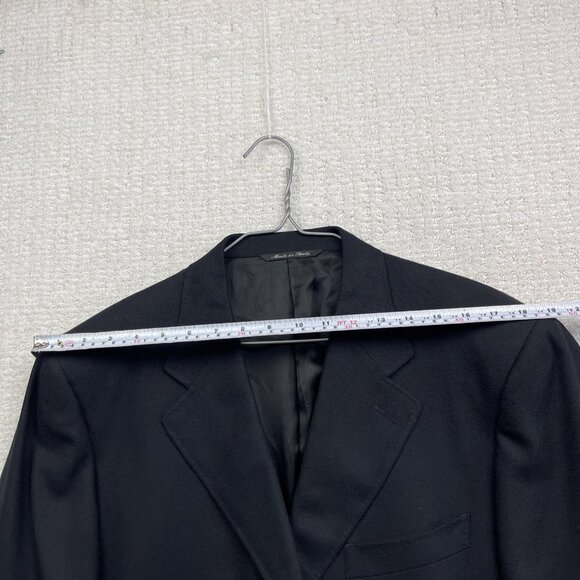 Canali Super 120s 100% Wool Men's 2-Piece Suit Jacket / Pants Black / Blue 54 R - Picture 6 of 16